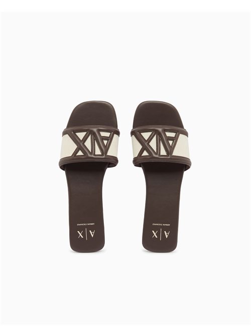 Sandali Flat in Canvas e con logo ARMANI EXCHANGE | XW002568AF22752/MZ766